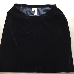 Rena Rowan Velvet Skirt Sz 16 W Black